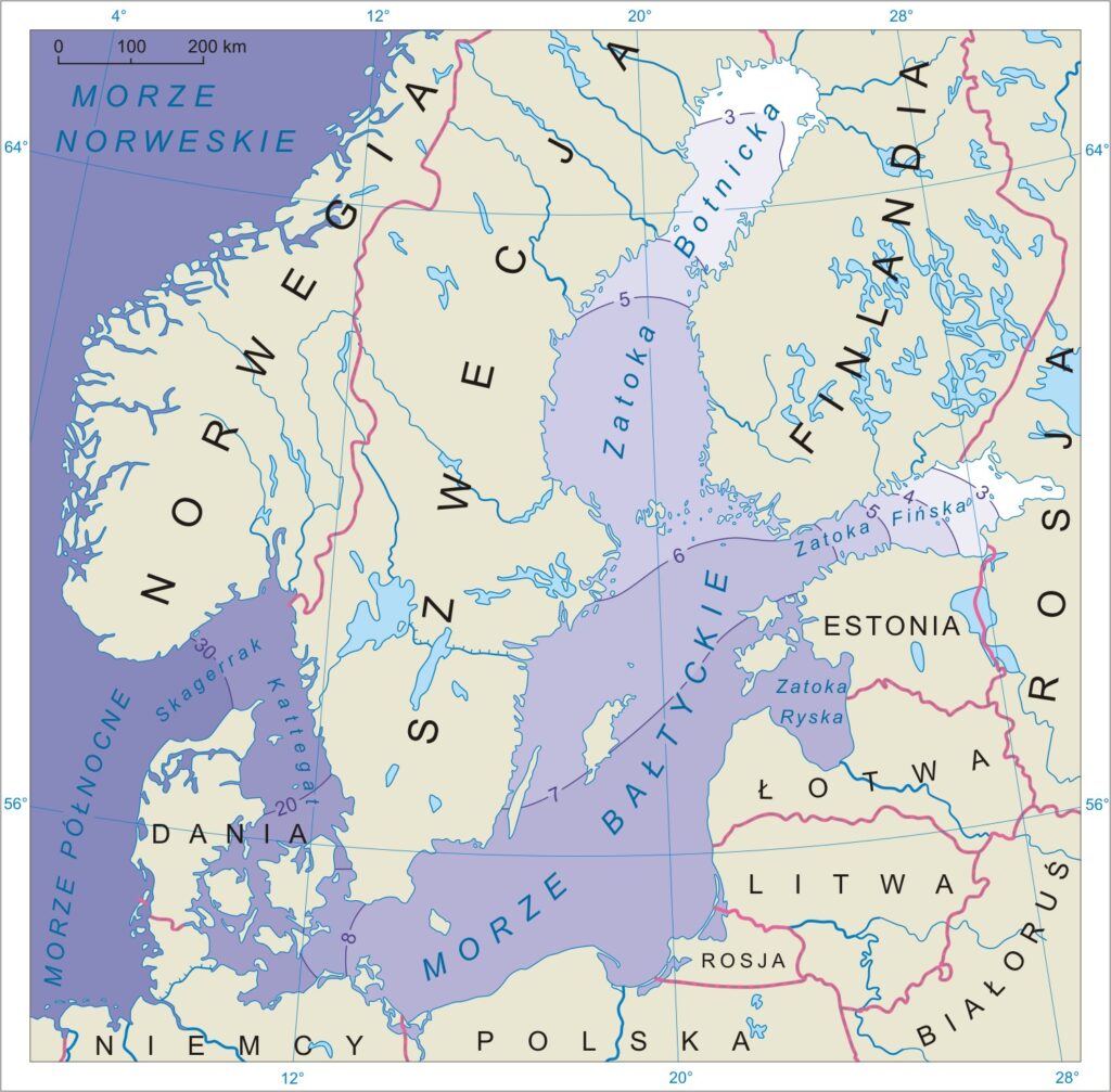Mapa Bałtyku